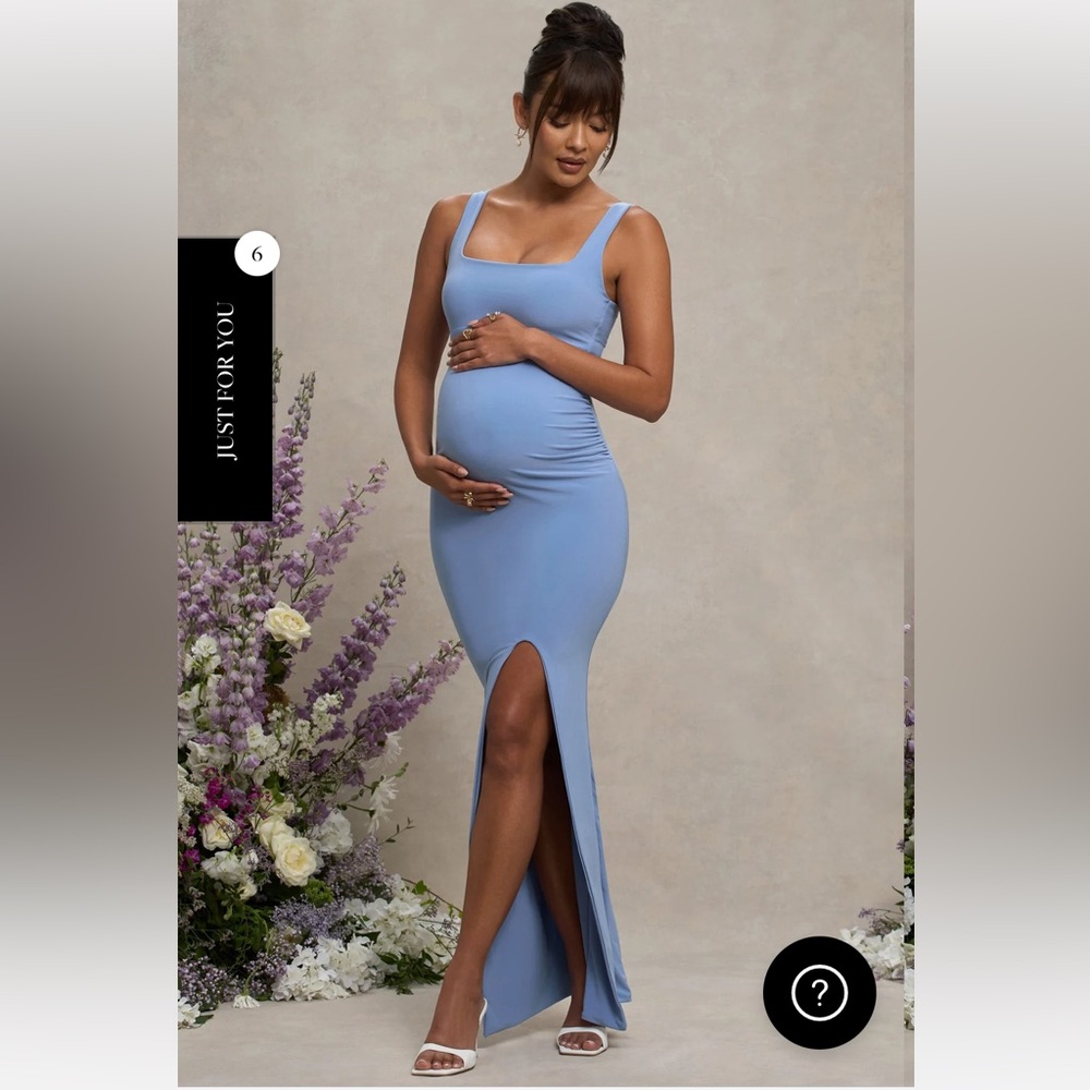 Club L London Maternity Powder Blue Dress